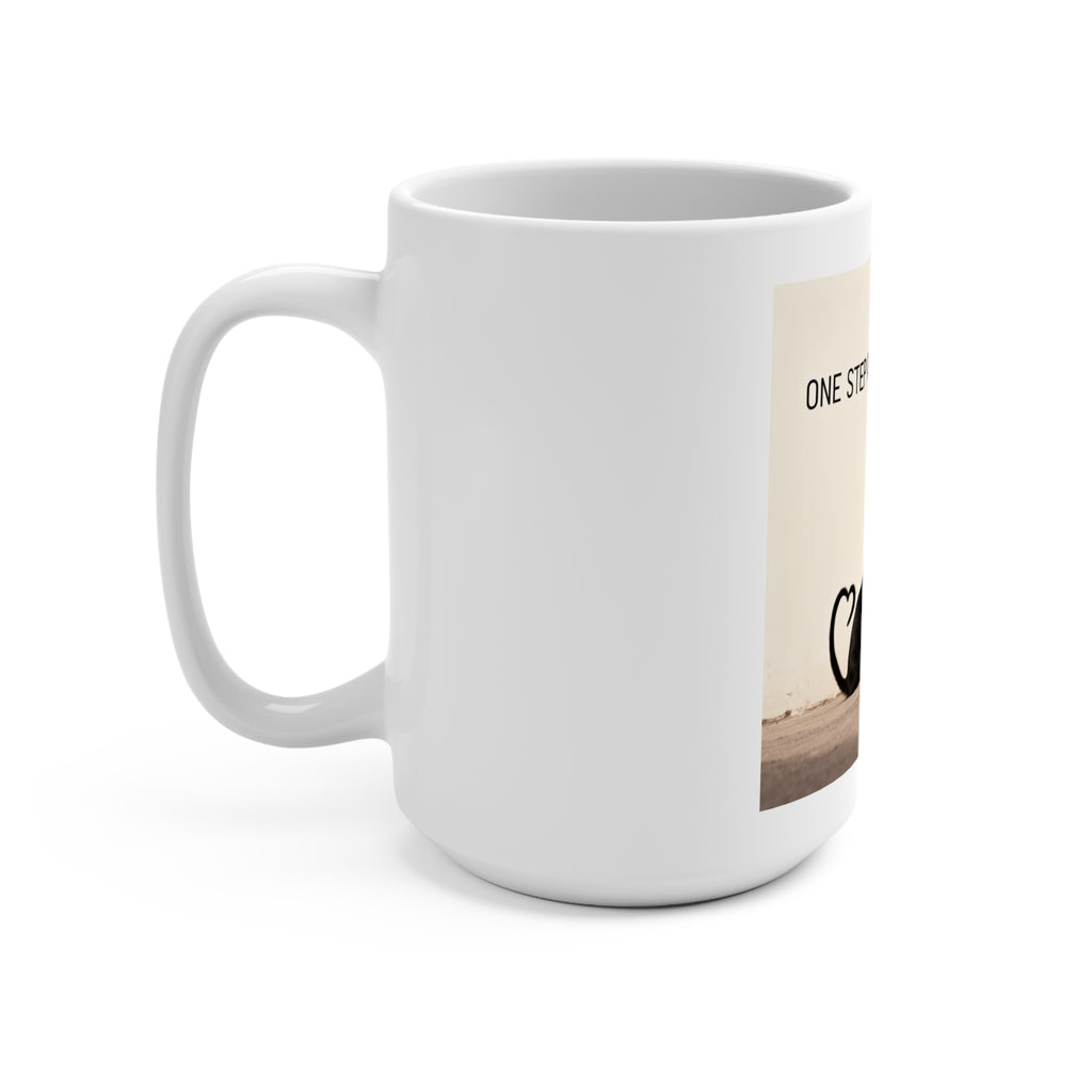 ONE STEP AT A TIME Cat Mug 15oz