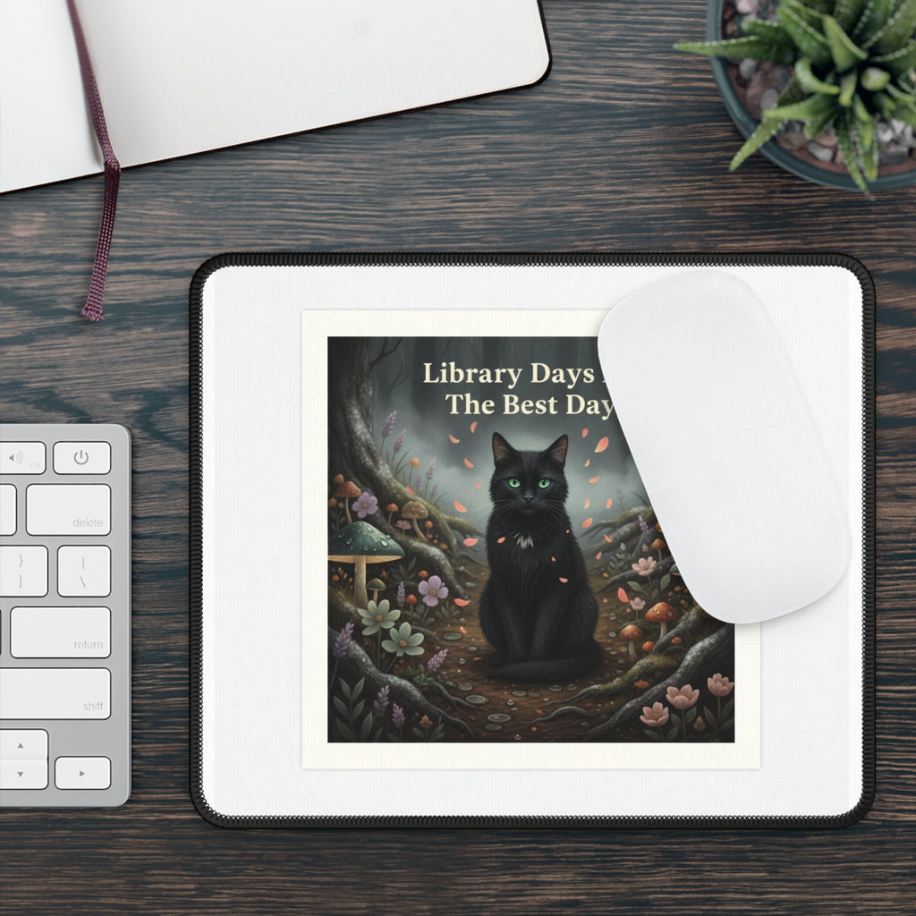 Cat Mouse Pad – Library Days Are the Best Days