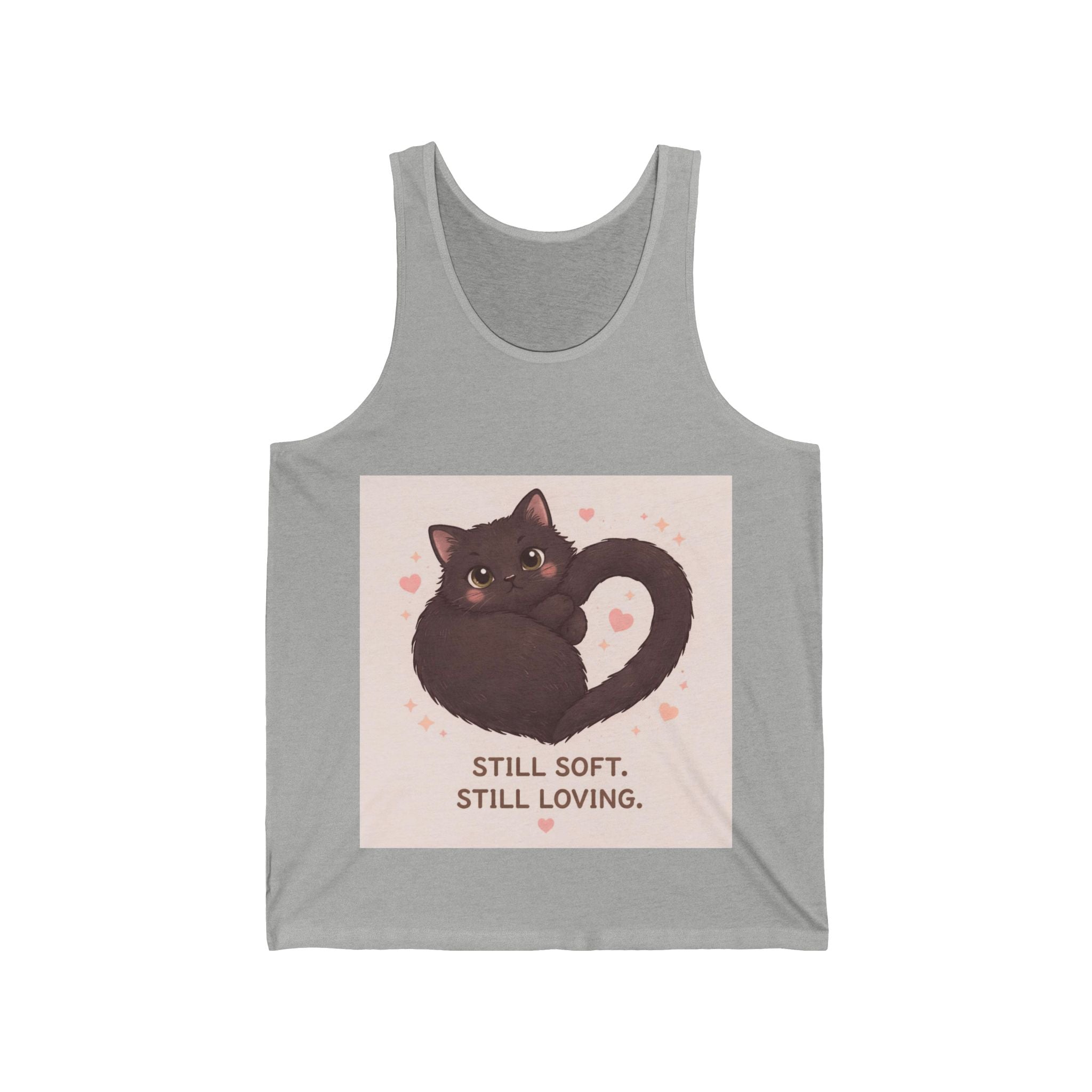 "STILL SOFT. STILL LOVING" Black Cat Tank Top | College Girl Gift | Fashion | KayKay Classics