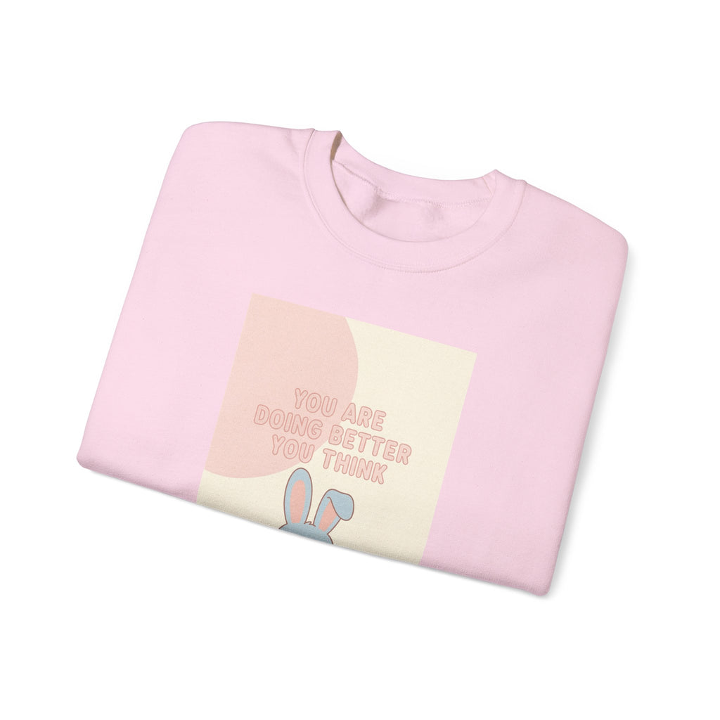 "YOU ARE DOING BETTER YOU THINK" Black Cat Crewneck | College Girl Gift | Fashion | KayKay Classics