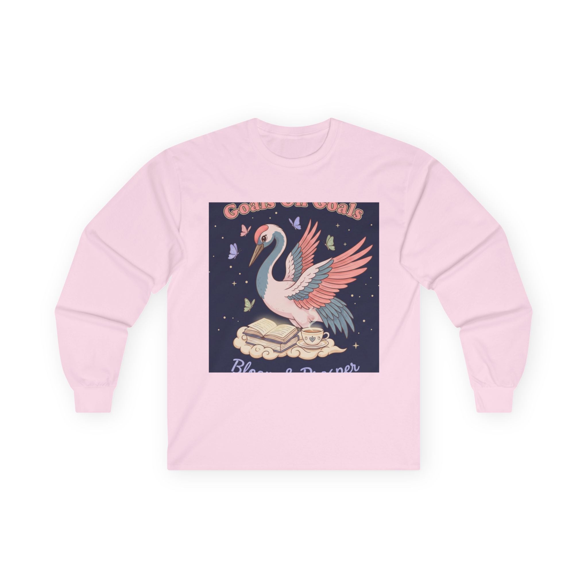 Crane Long Sleeve Tee – Goals on Goals Bloom Prosper