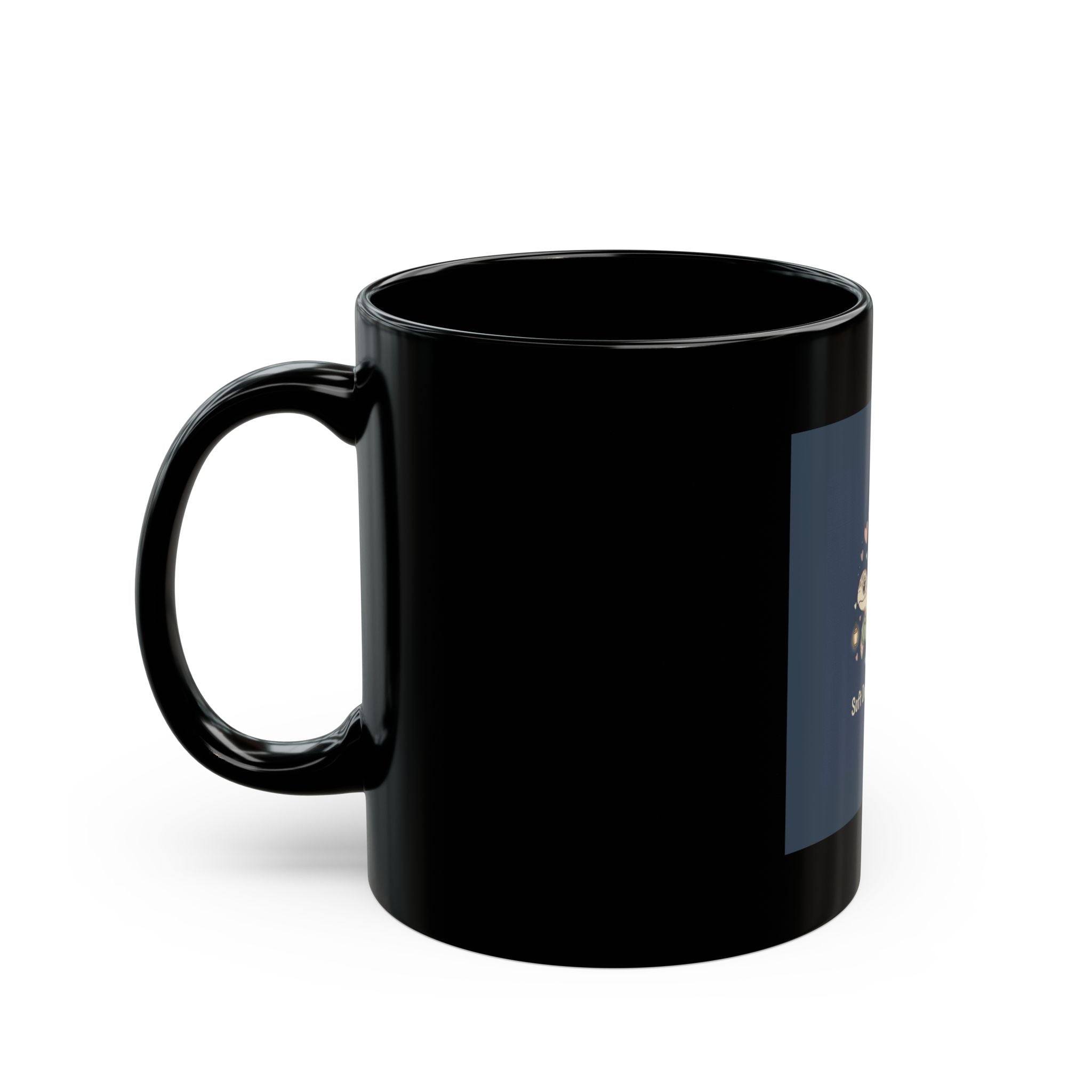 Soft Doesnt Mean Weak Turtle Black Mug 11oz
