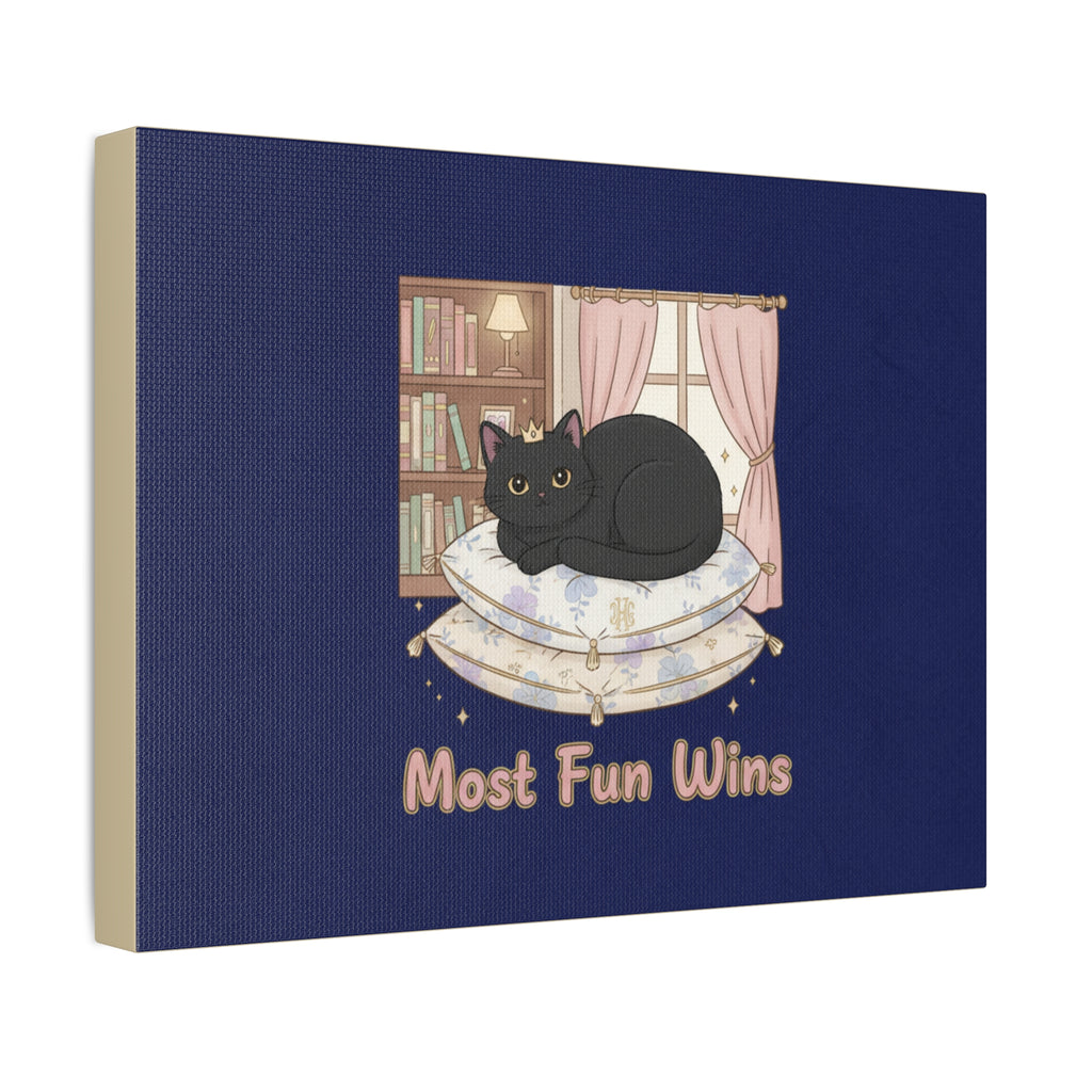 Black Cat Canvas Print – Most Fun Wins