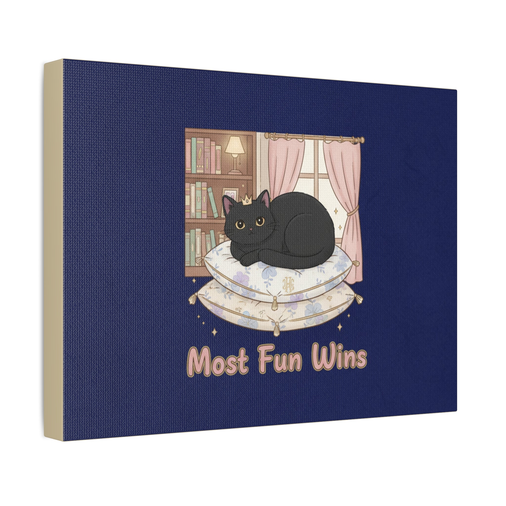 Black Cat Canvas Print – Most Fun Wins