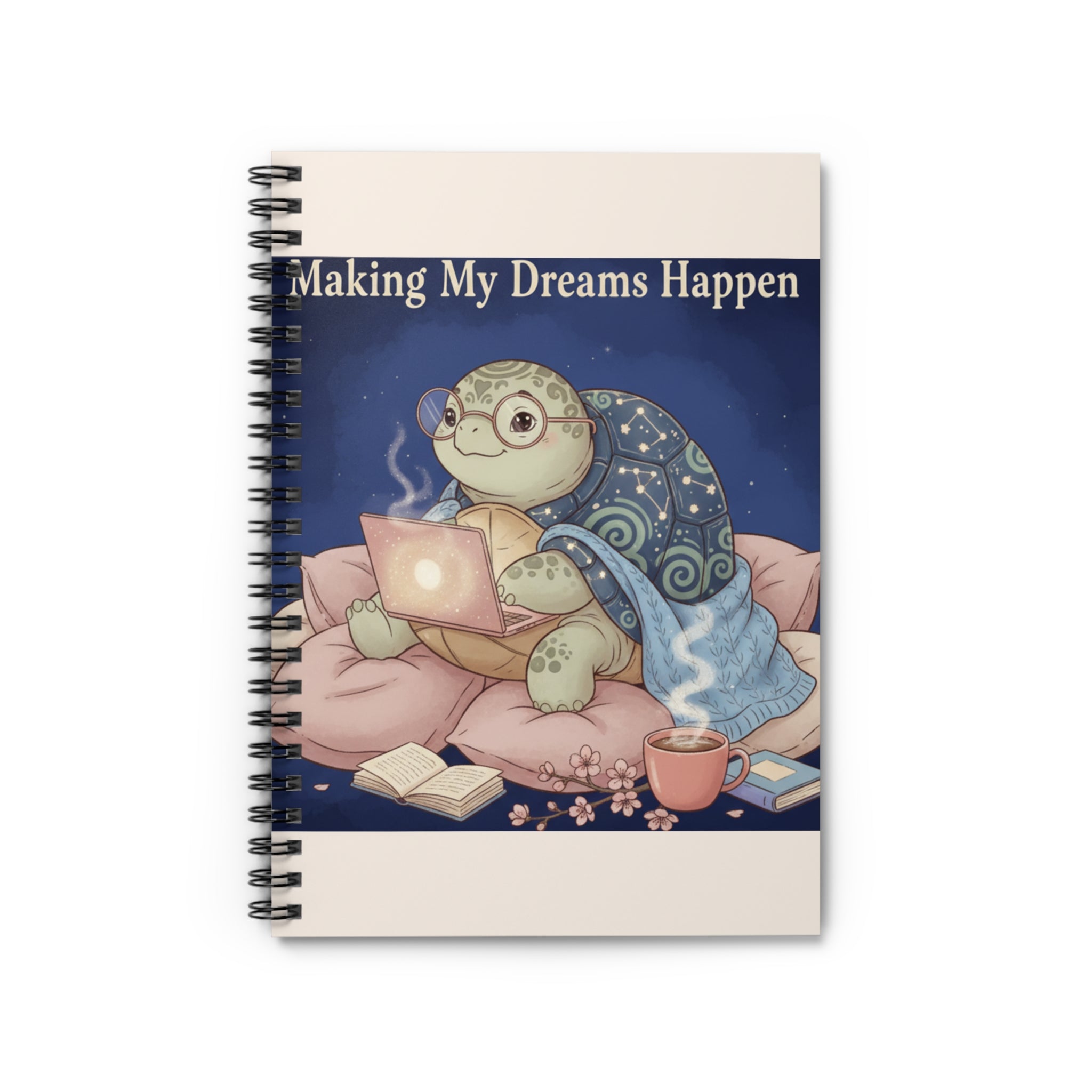 Turtle Spiral Notebook – Making My Dreams Happen