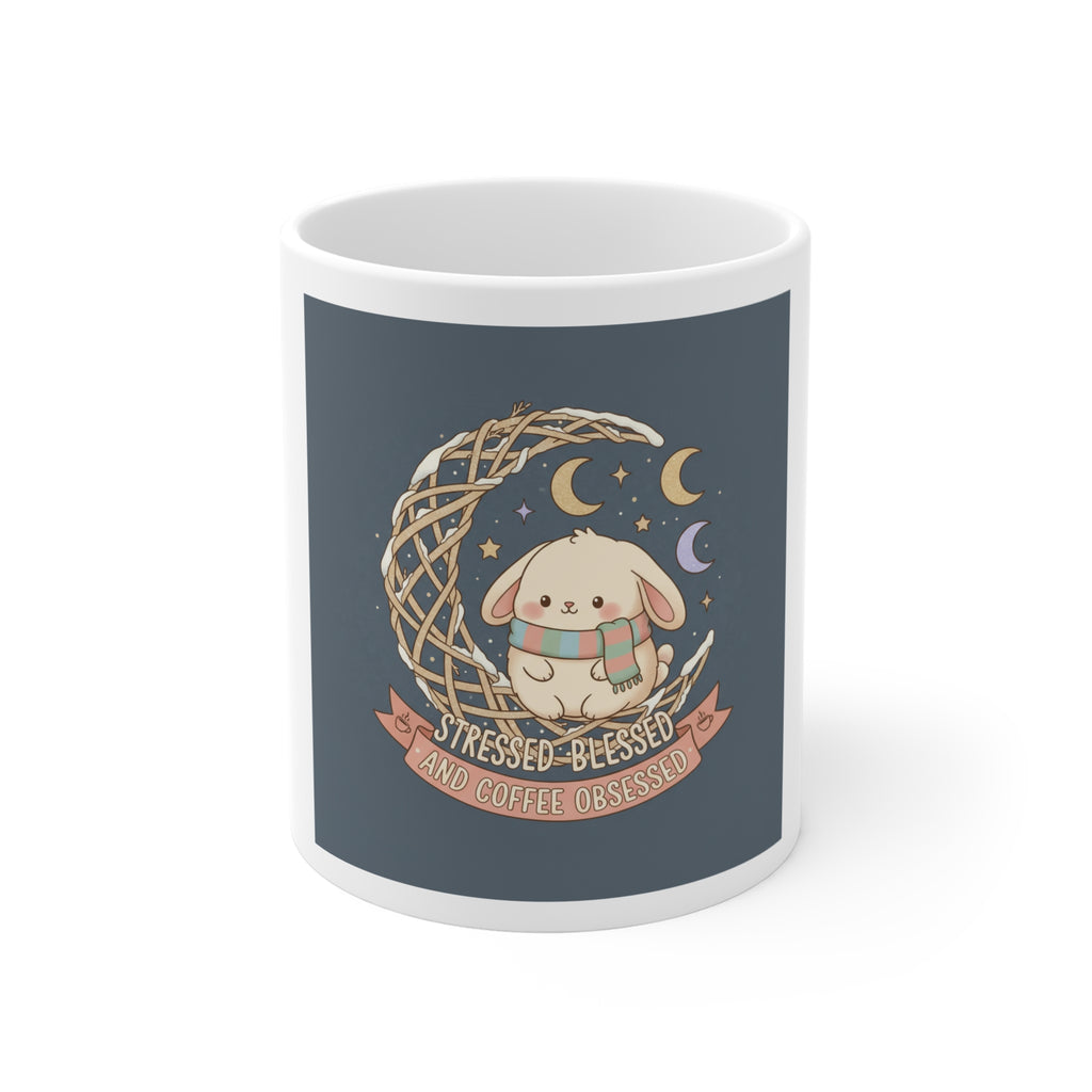 Stressed Blessed and Coffee Obsessed Mug 11oz