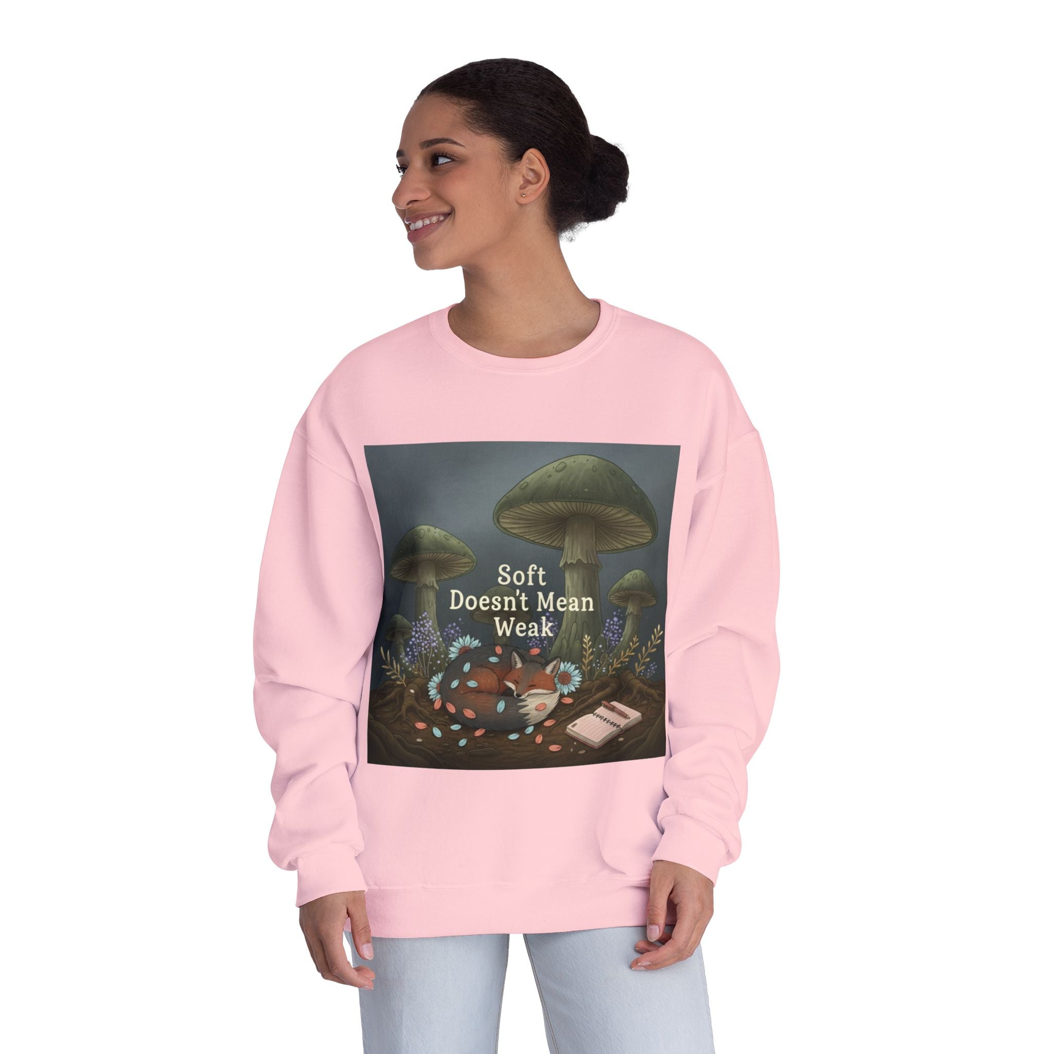 Fox Crewneck Sweatshirt – Soft Doesnt Mean Weak