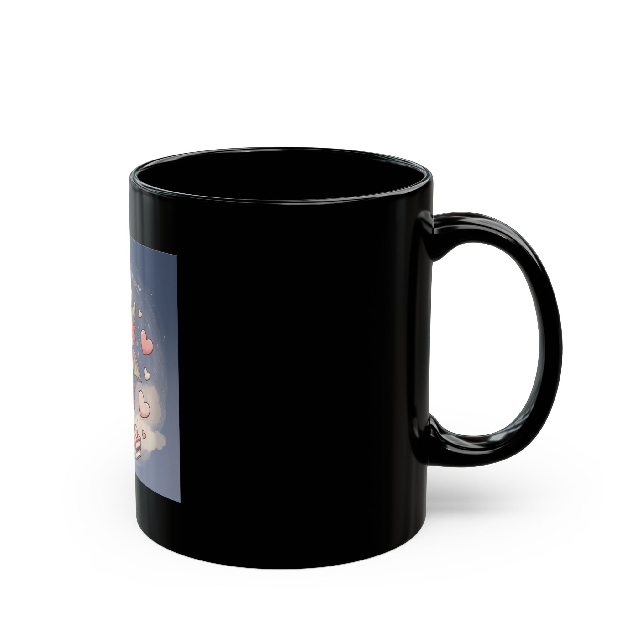 Cats With Glasses Black Mug 11oz – Be Gentle With Yourself