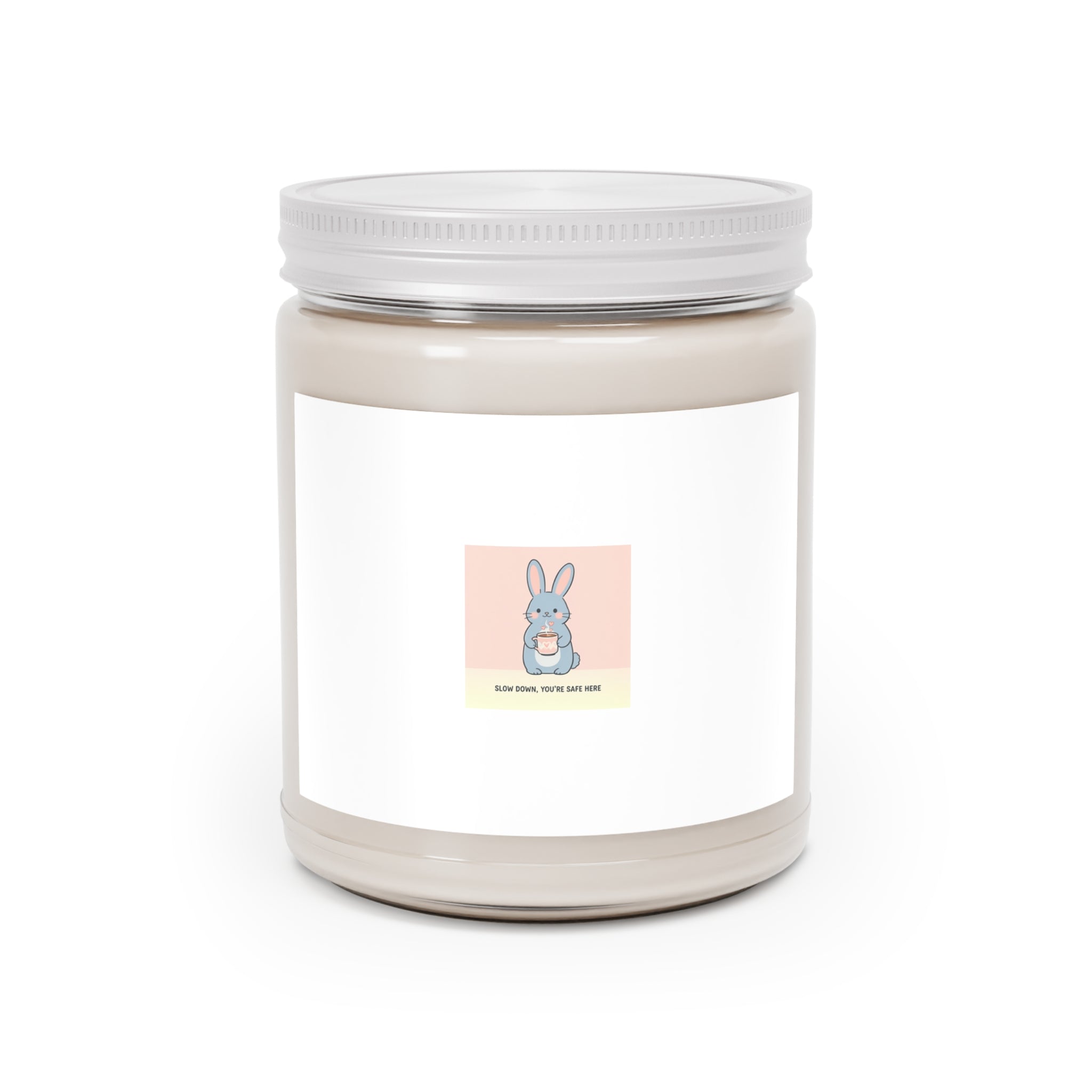 SLOW DOWN, YOURE SAFE HERE Rabbit Scented Candle