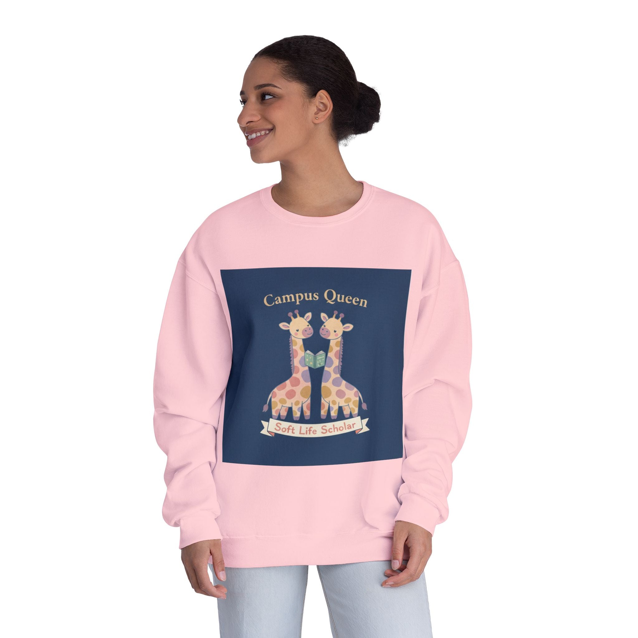 Giraffes Crewneck Sweatshirt – Campus Queen Soft Life Scholar