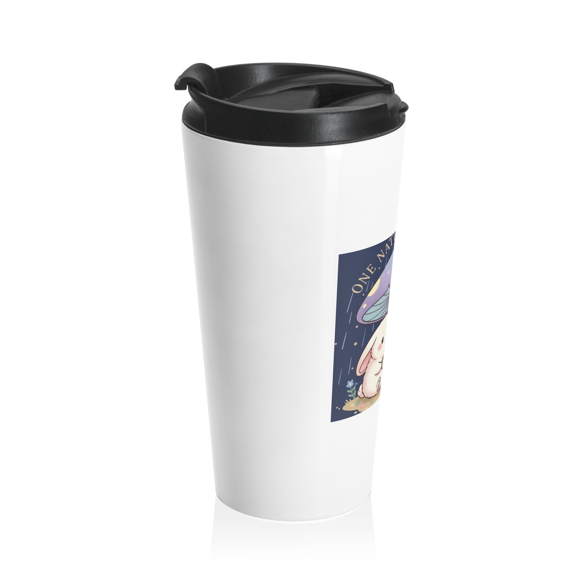 Two Cute Bunnies Travel Mug – One Nation Under God