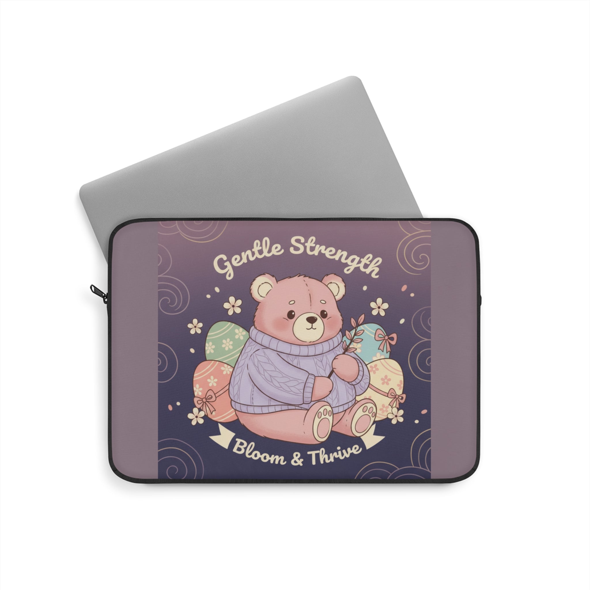 Bear Laptop Sleeve – Gentle Strength Bloom Thrive