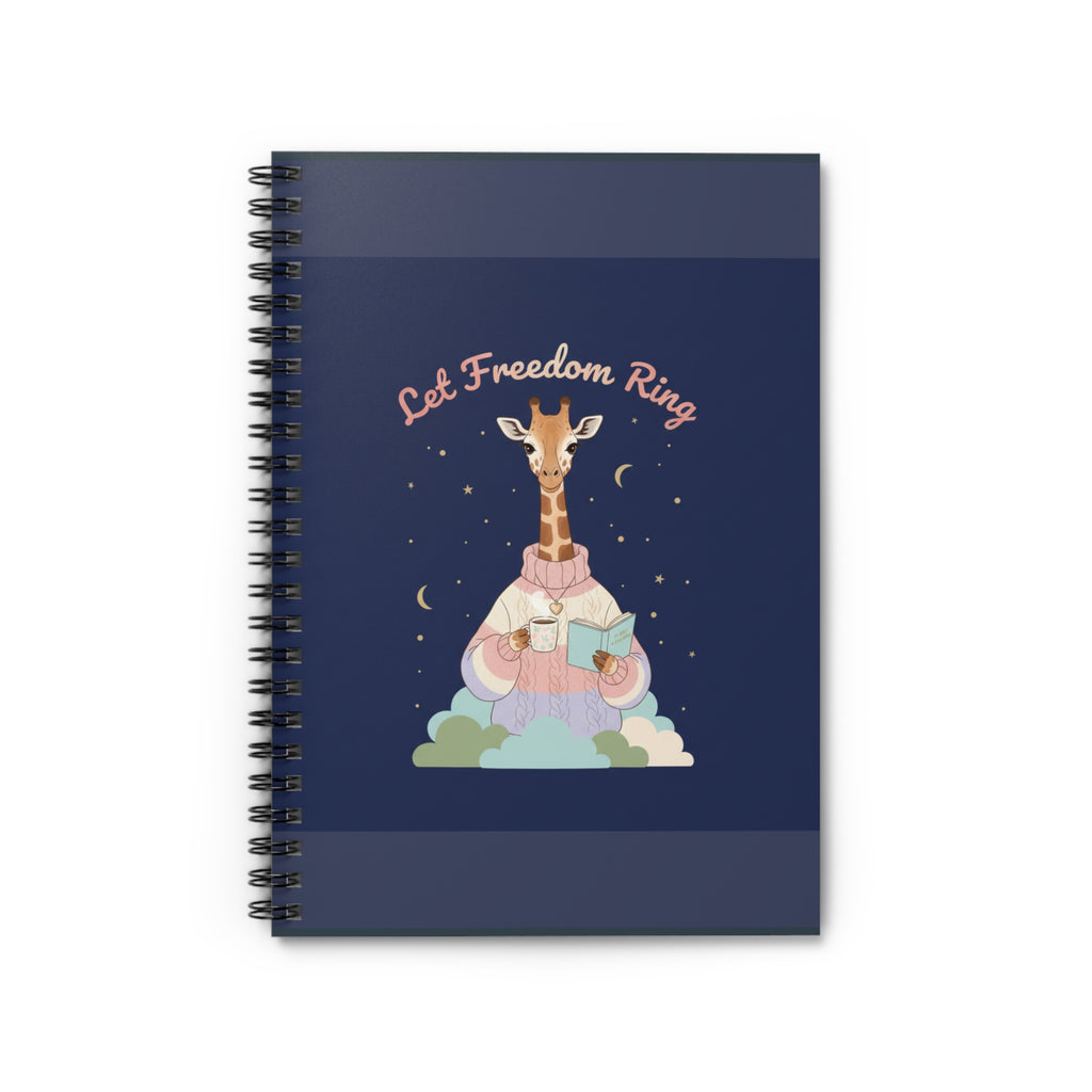 Giraffe Spiral Notebook – Let Freedom Ring