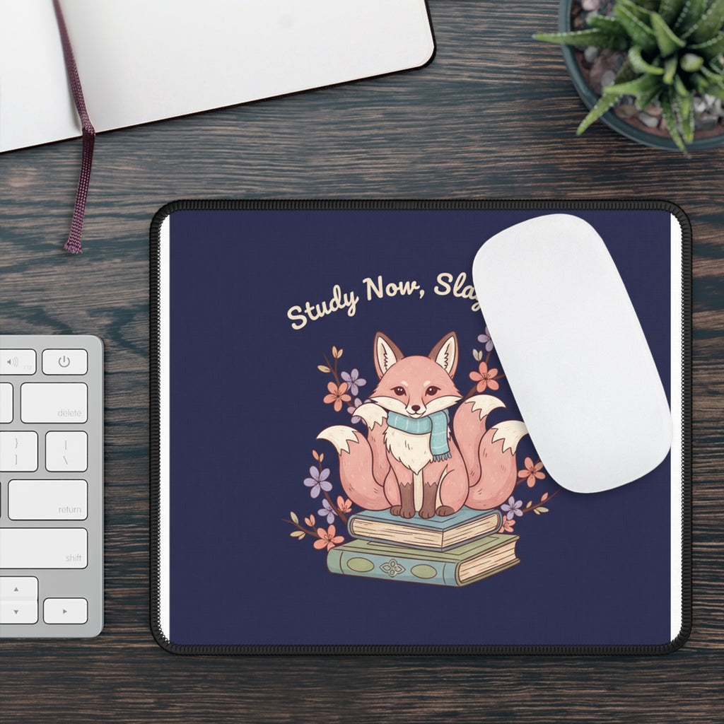Kitsune Mouse Pad – Study Now Slay Later