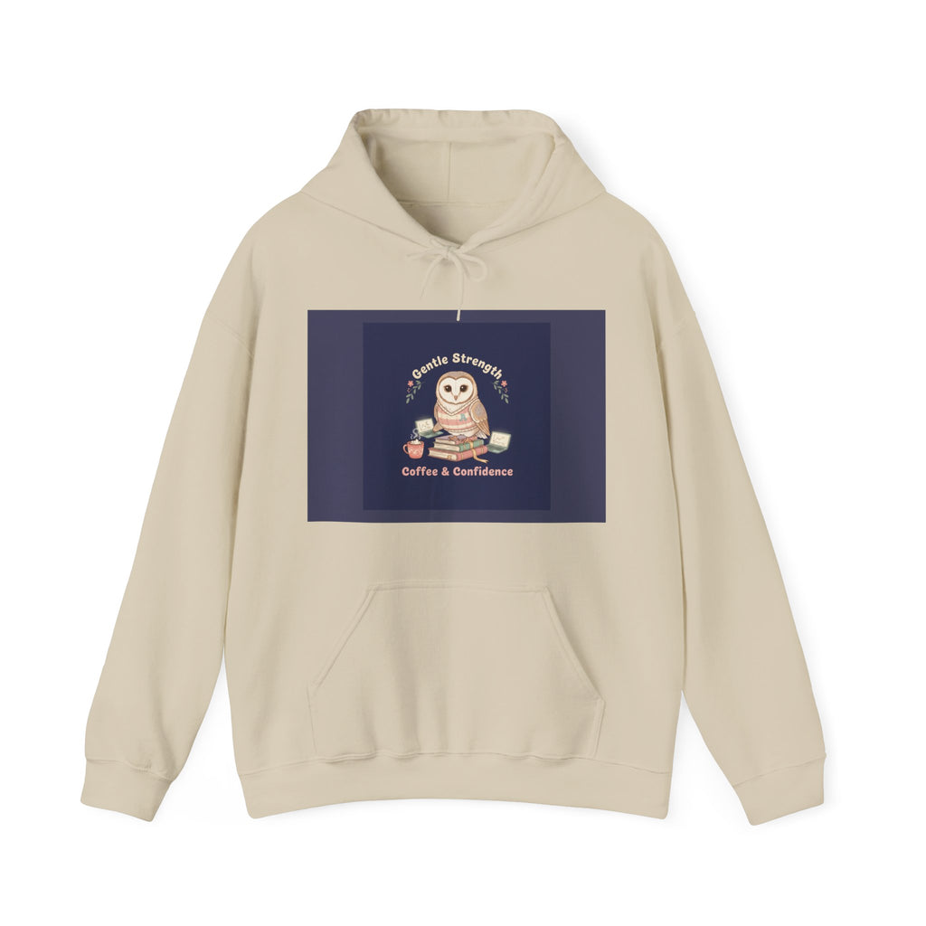 Owl Hoodie – Gentle Strength Coffee Confidence
