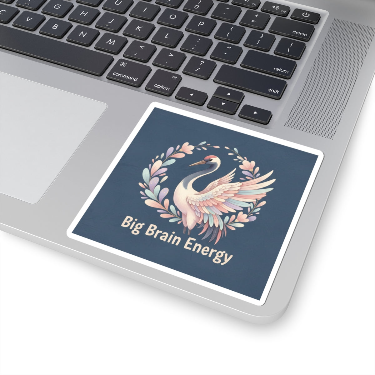 Crane Kiss-Cut Sticker – Big Brain Energy