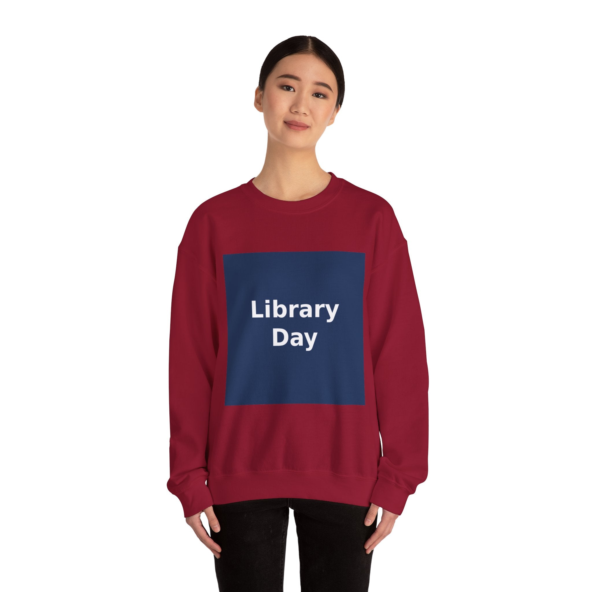 "Library Day" Black Cat Crewneck | College Girl Gift | Fashion | KayKay Classics