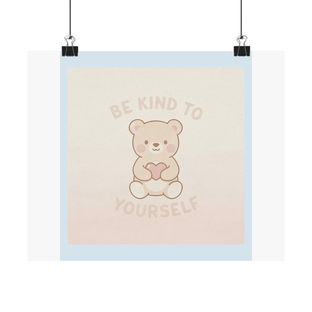 "BE KIND TO YOURSELF" Black Cat Poster | College Girl Gift | Fashion | KayKay Classics