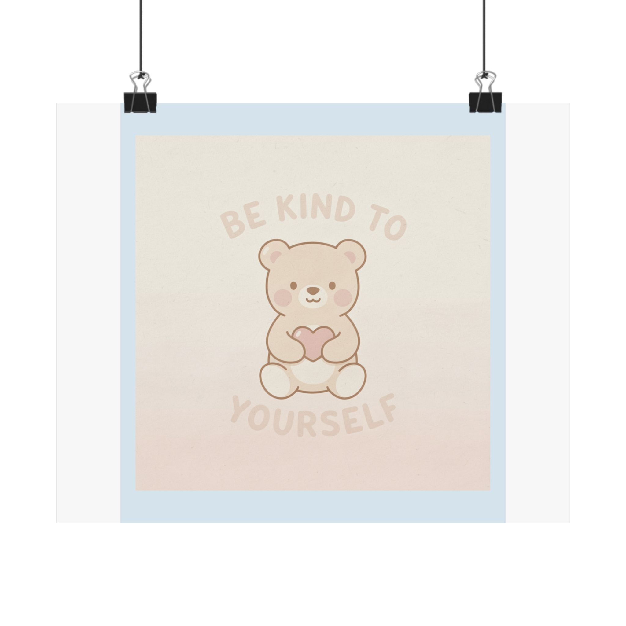 "BE KIND TO YOURSELF" Black Cat Poster | College Girl Gift | Fashion | KayKay Classics