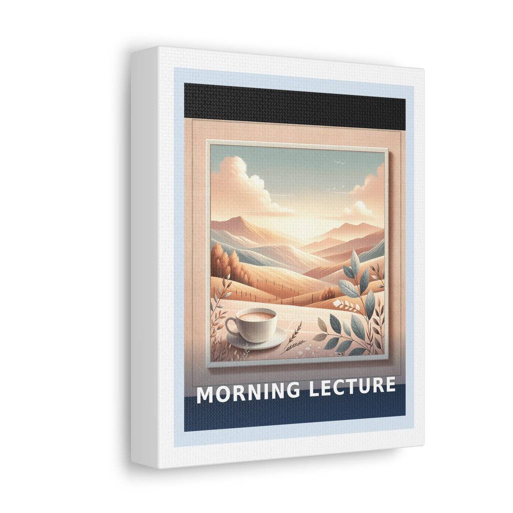 "Morning Lecture" Black Cat Canvas | College Girl Gift | Fashion | KayKay Classics