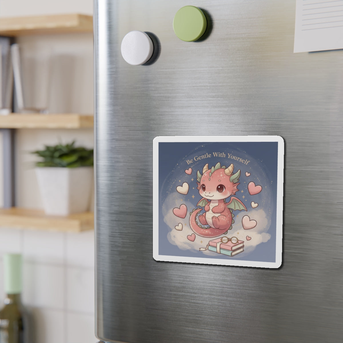 Cats With Glasses Die-Cut Magnet – Be Gentle With Yourself