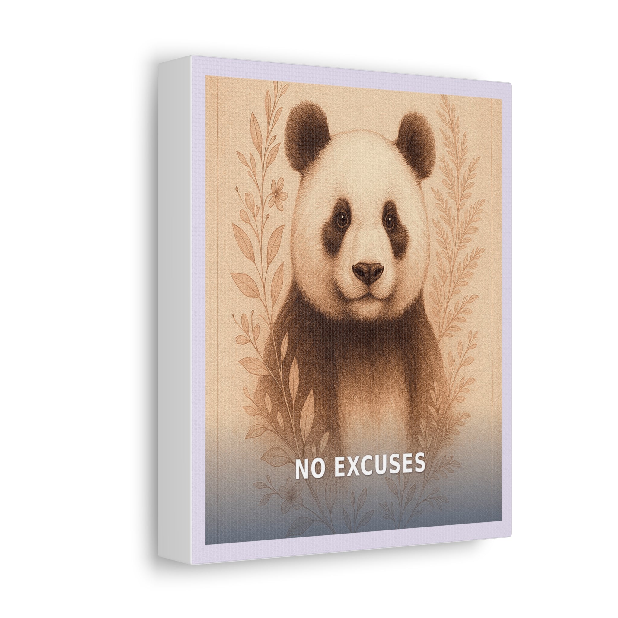 "No Excuses" Black Cat Canvas | College Girl Gift | Fashion | KayKay Classics