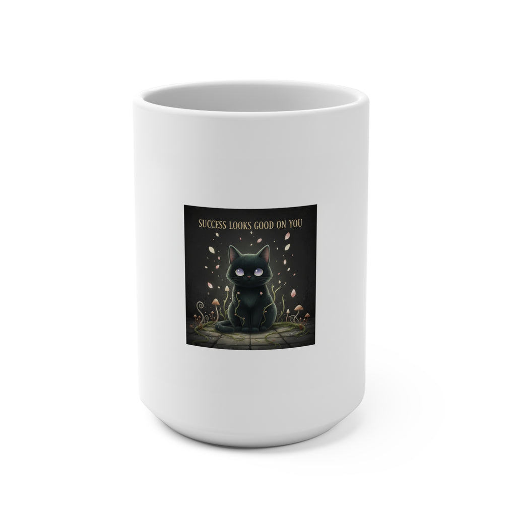 Black Cat Mug 15oz – Success Looks Good on You