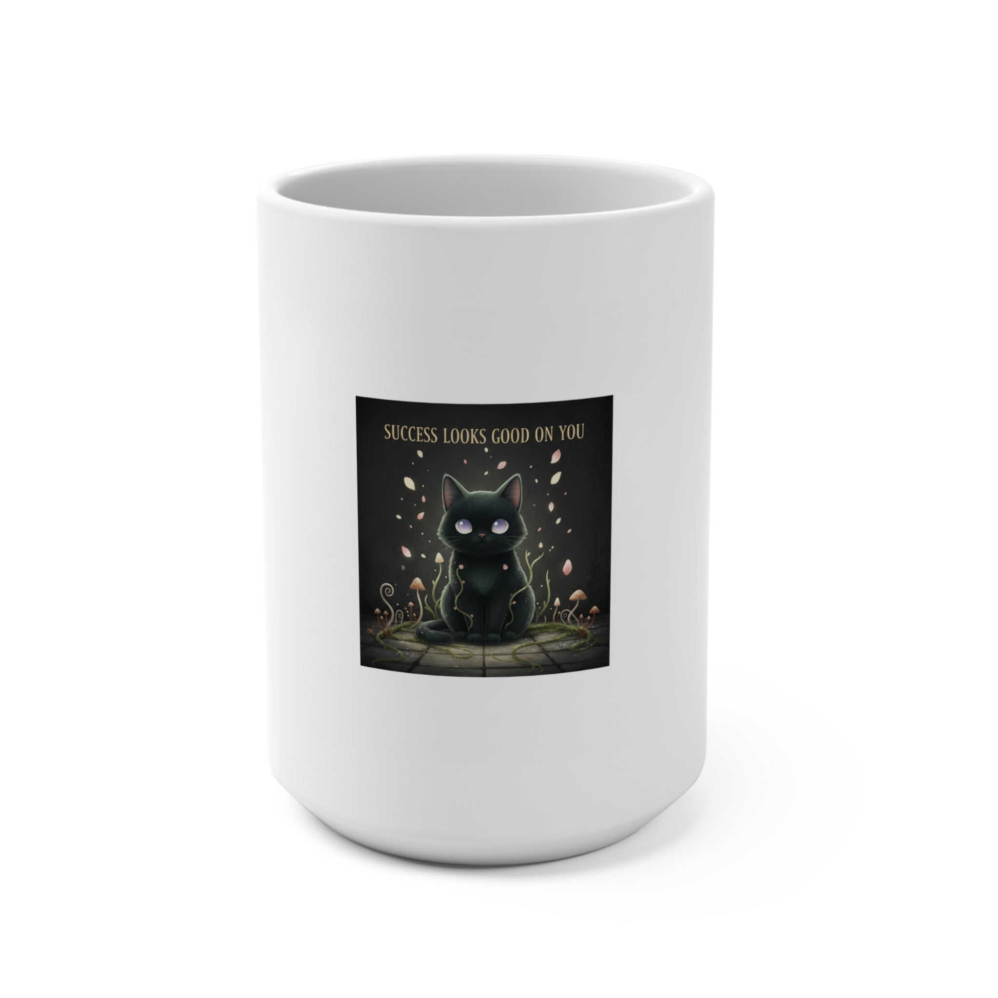 Black Cat Mug 15oz – Success Looks Good on You