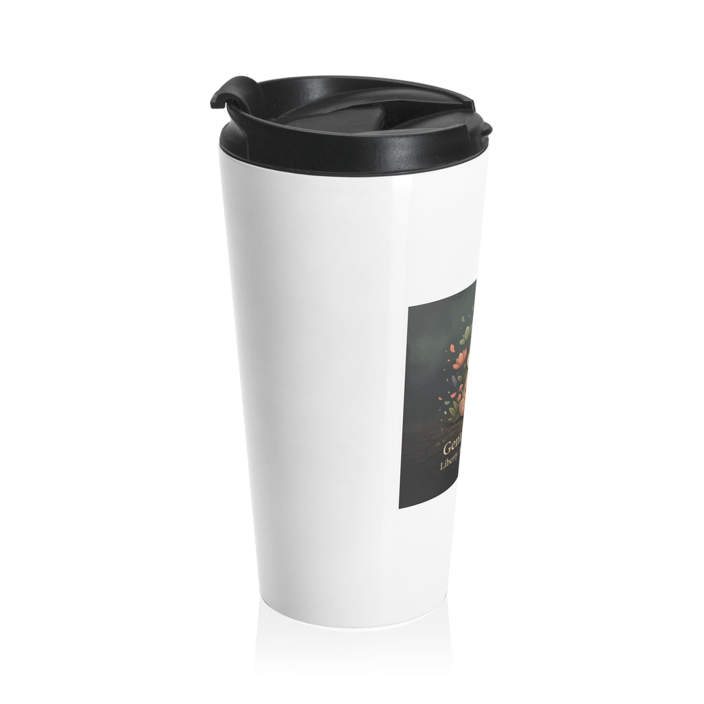 Bunny Travel Mug – Gentle Strength Liberty and Justice for
