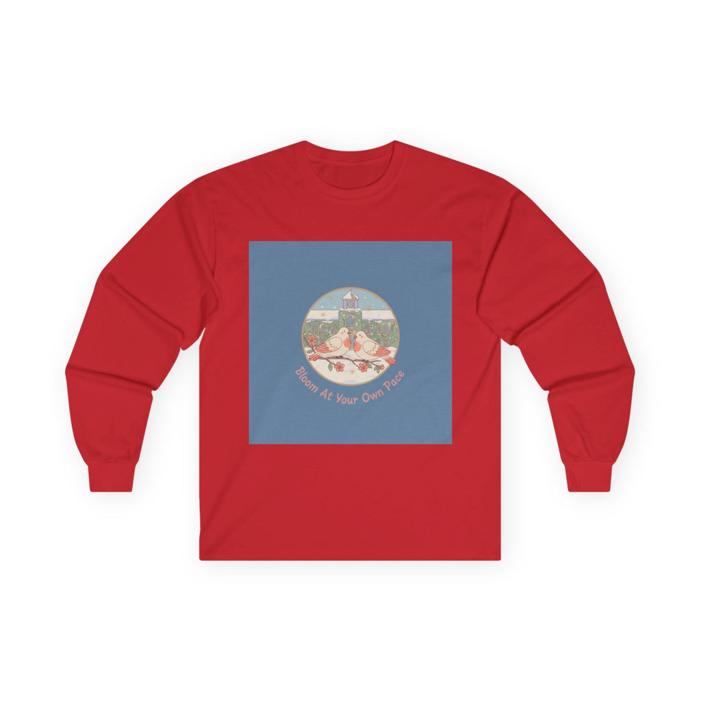Bloom At Your Own Pace Birds Long Sleeve Tee