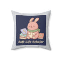Rabbit Square Pillow – Soft Life Scholar