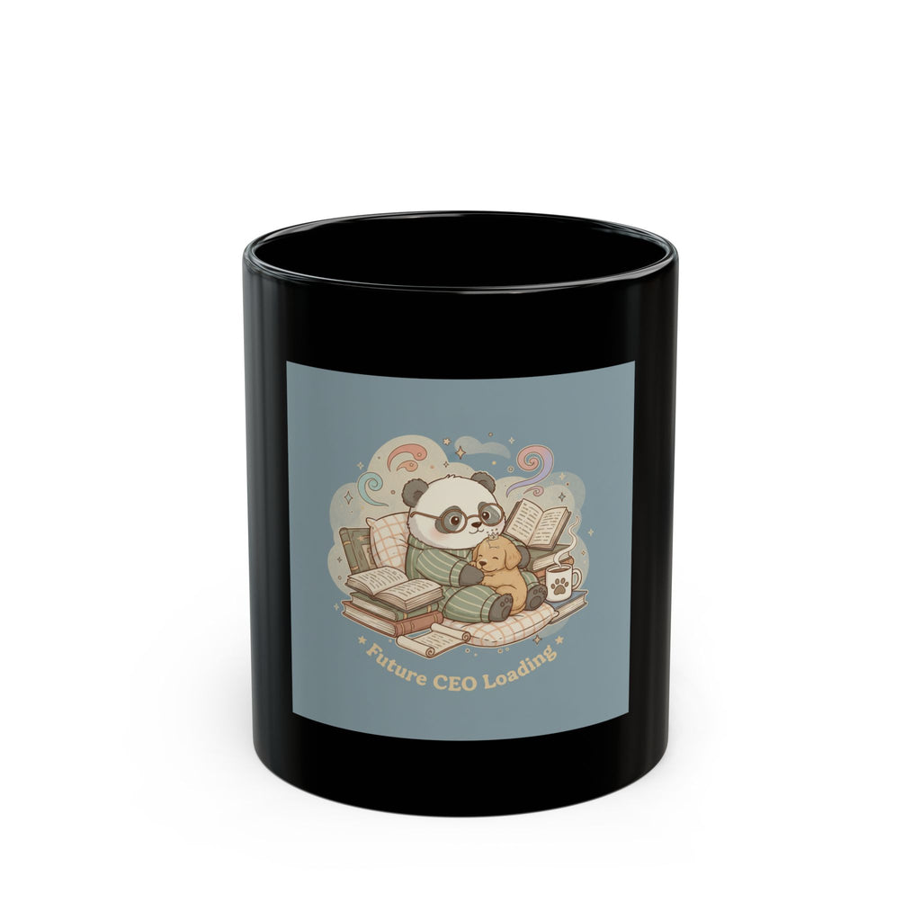 Future CEO Loading Panda, dog Black Mug 11oz