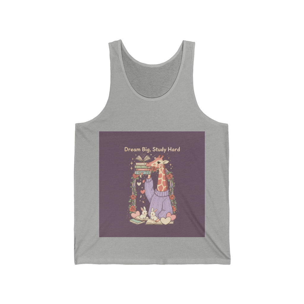 Dream Big, Study Hard Giraffe, bunnies Tank Top