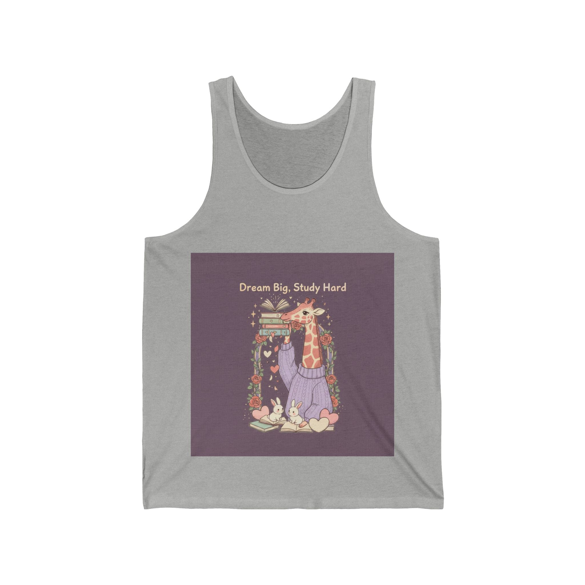 Dream Big, Study Hard Giraffe, bunnies Tank Top