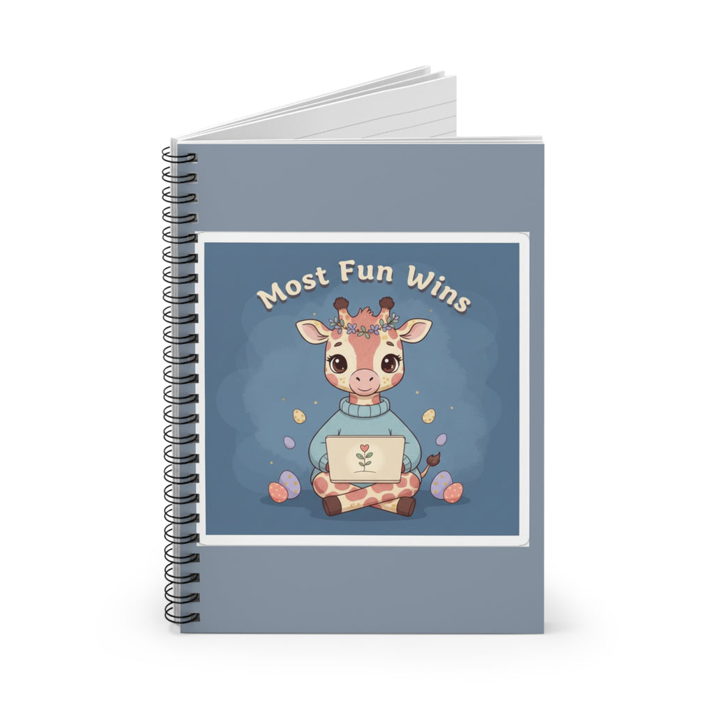 Giraffe Spiral Notebook – Most Fun Wins