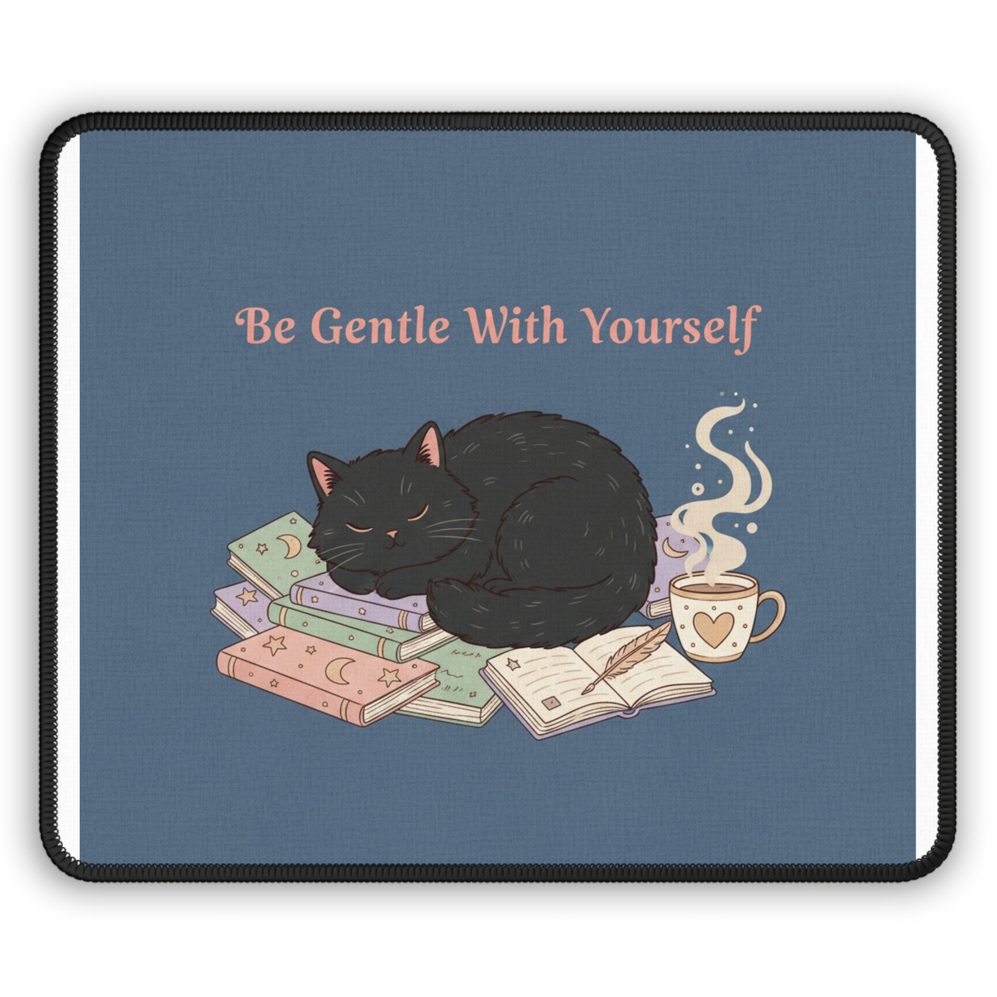 Black Cat Mouse Pad – Be Gentle With Yourself