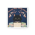 Black Cat Cork Coaster – Dream Big Study Hard