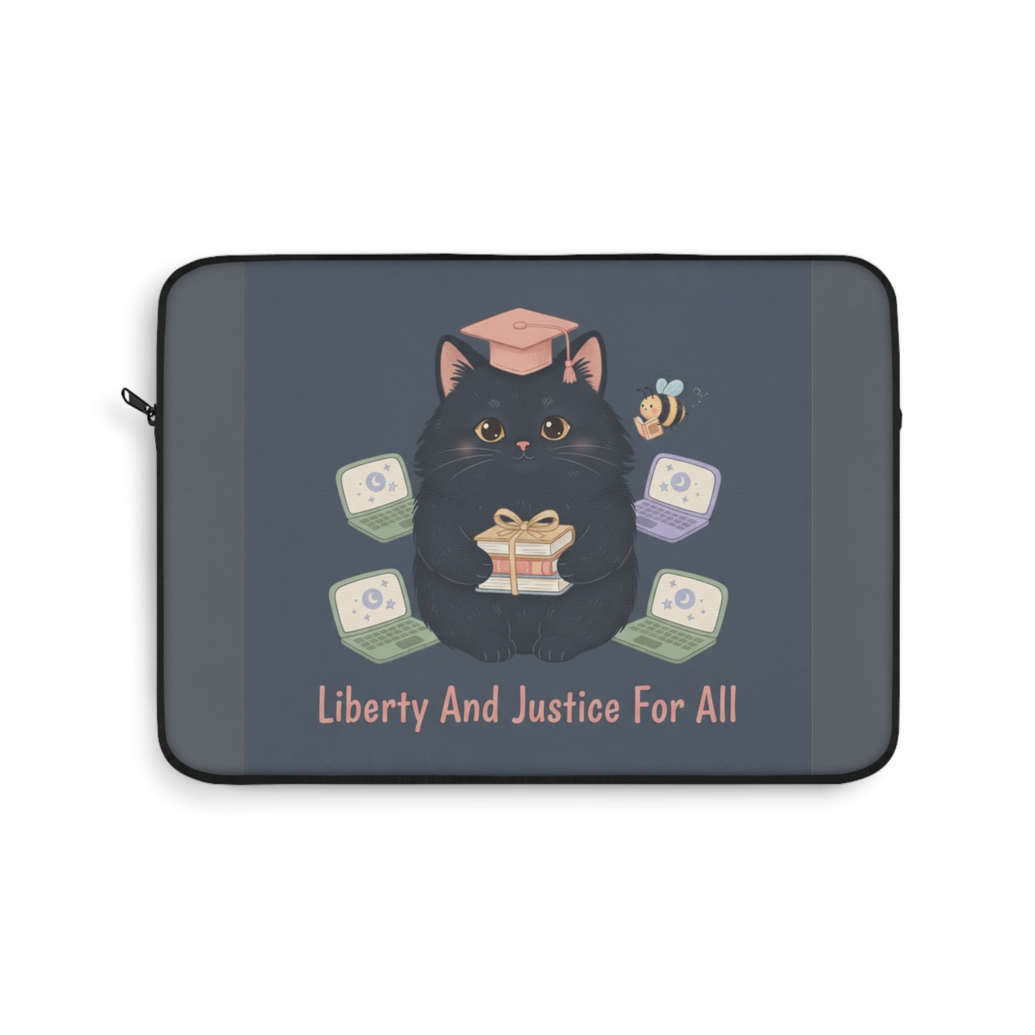 Black Cat Laptop Sleeve – Liberty and Justice for All
