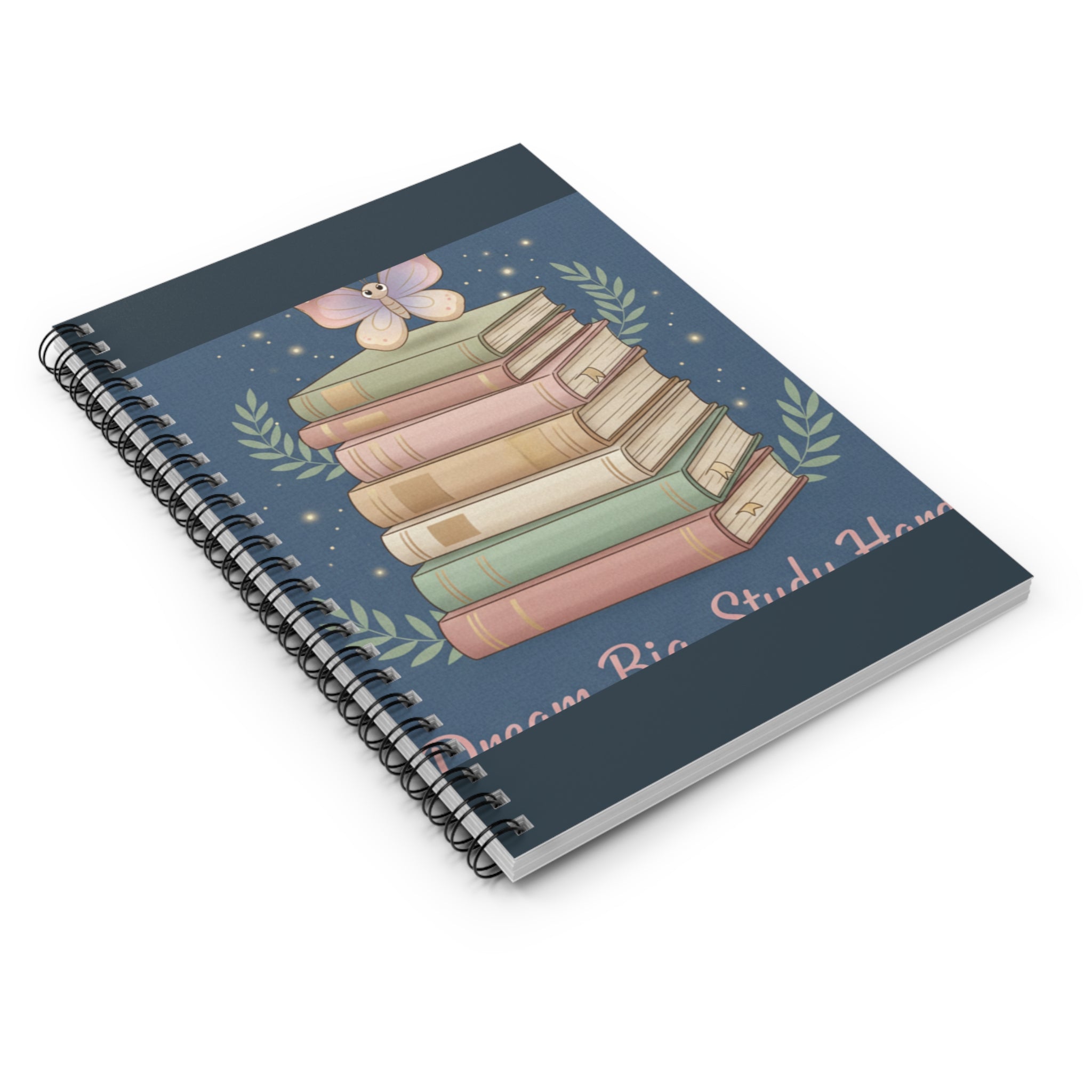 Butterfly Spiral Notebook – Dream Big Study Hard