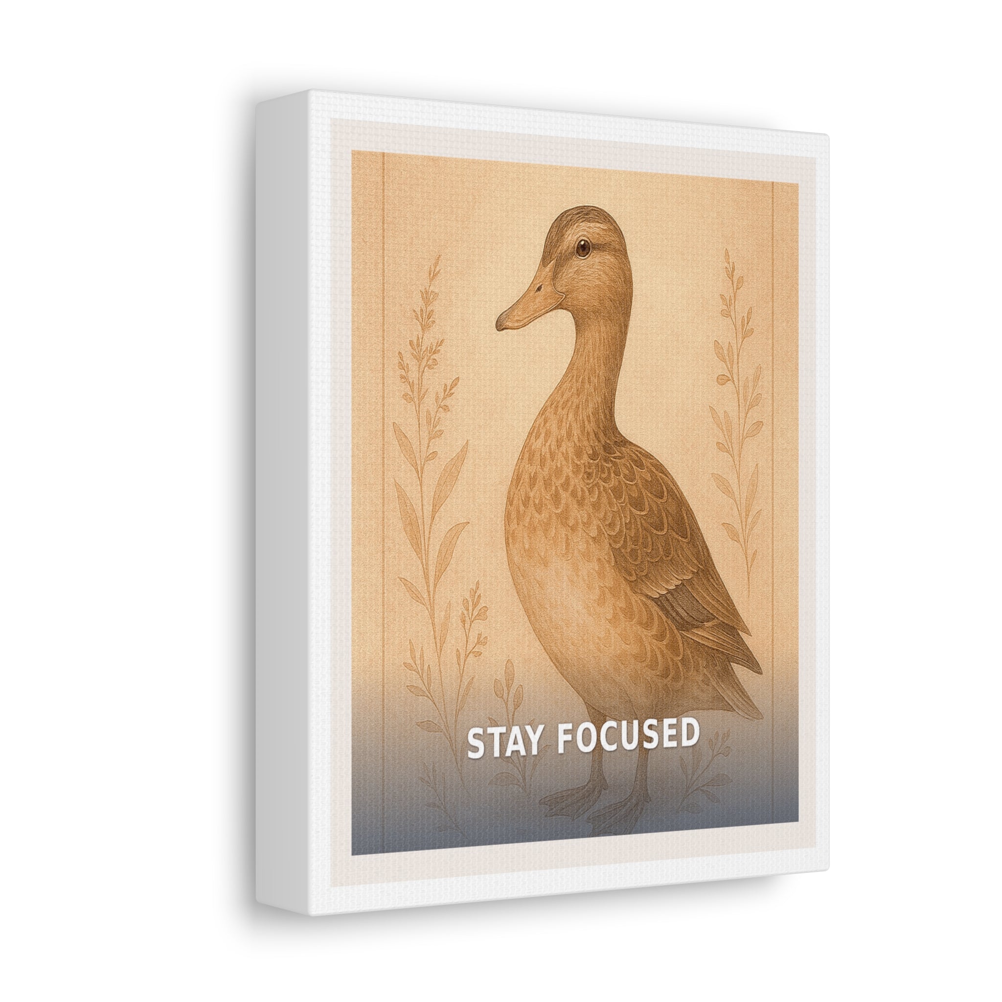 "Stay Focused" Black Cat Canvas | College Girl Gift | Fashion | KayKay Classics