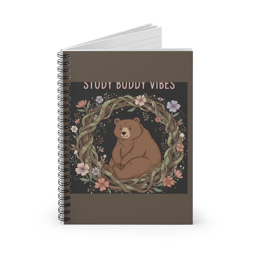 Bear Spiral Notebook – Study Buddy Vibes