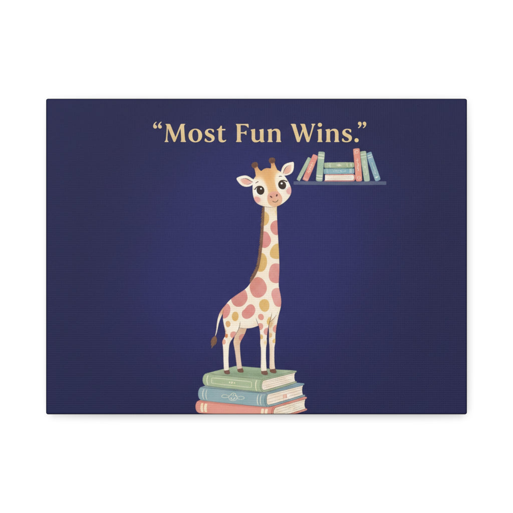 Giraffe Canvas Print – Most Fun Wins