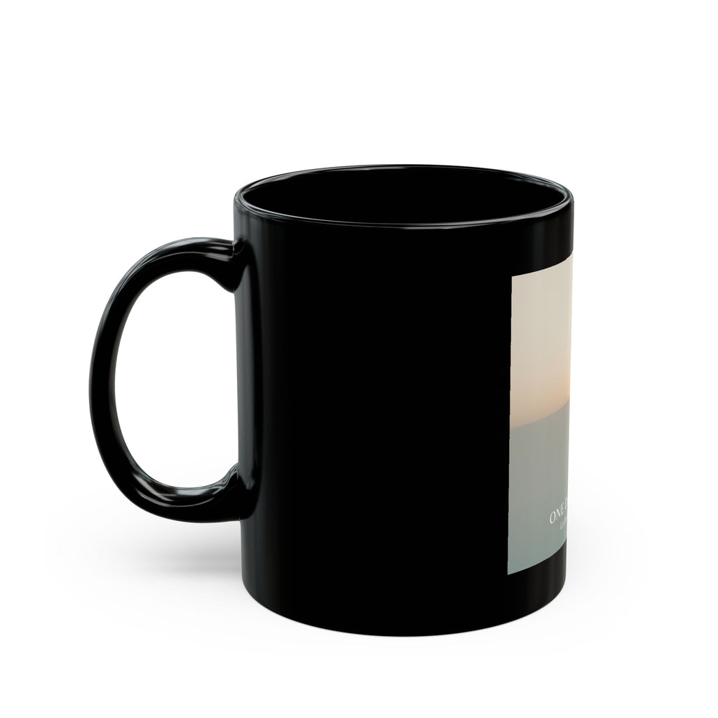 ONE DAY AT A TIME Black Mug