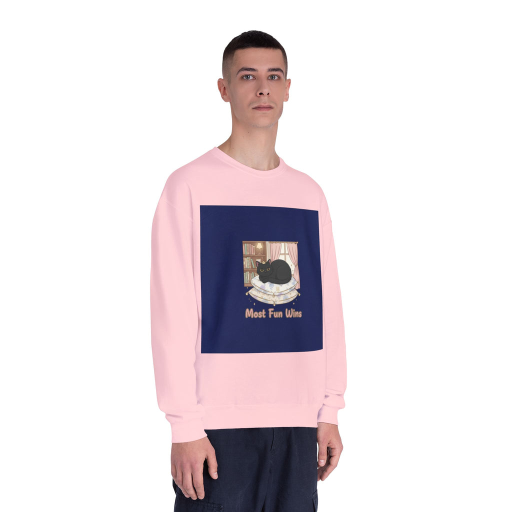 Black Cat Crewneck Sweatshirt – Most Fun Wins