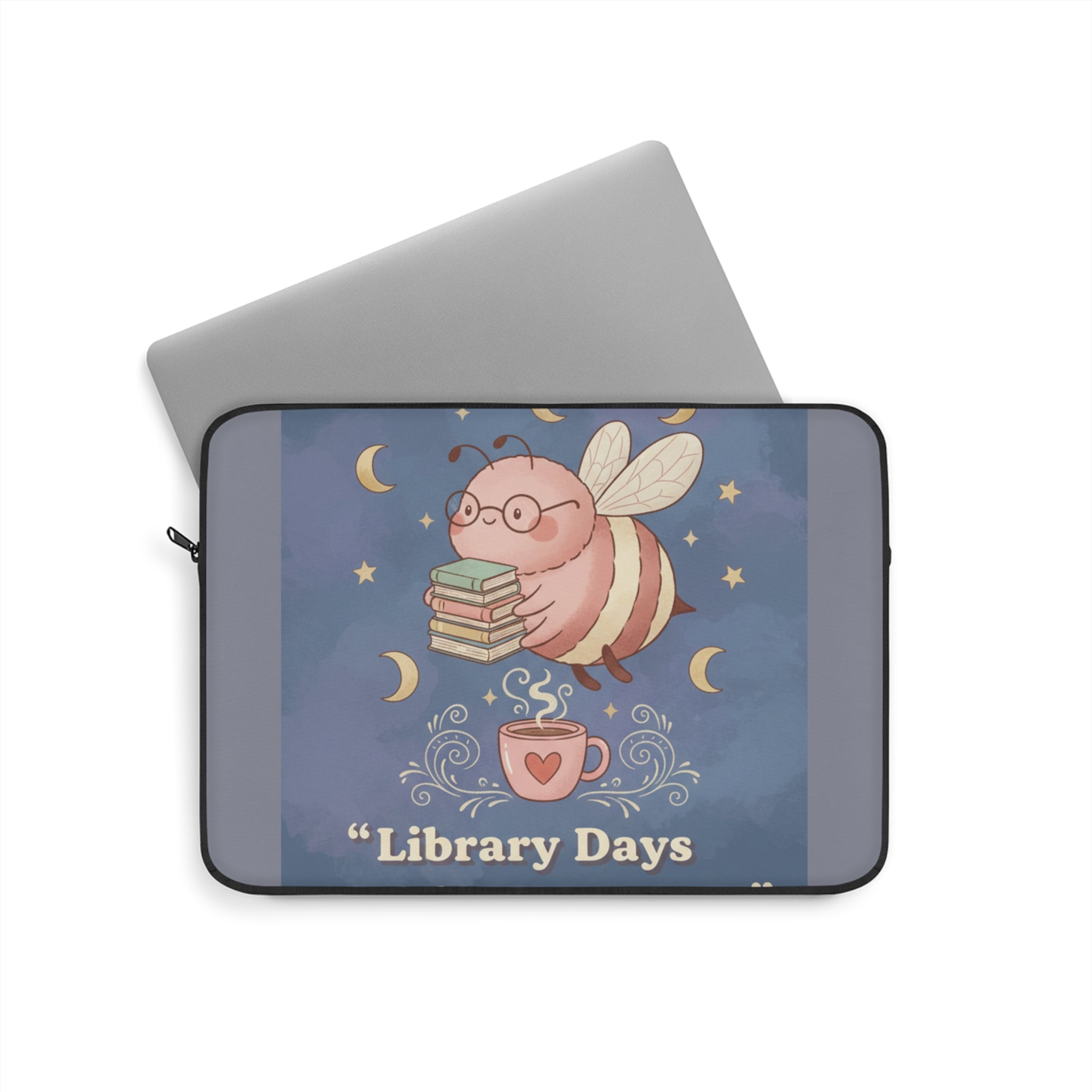 Bee Laptop Sleeve – Library Days Are the Best Days