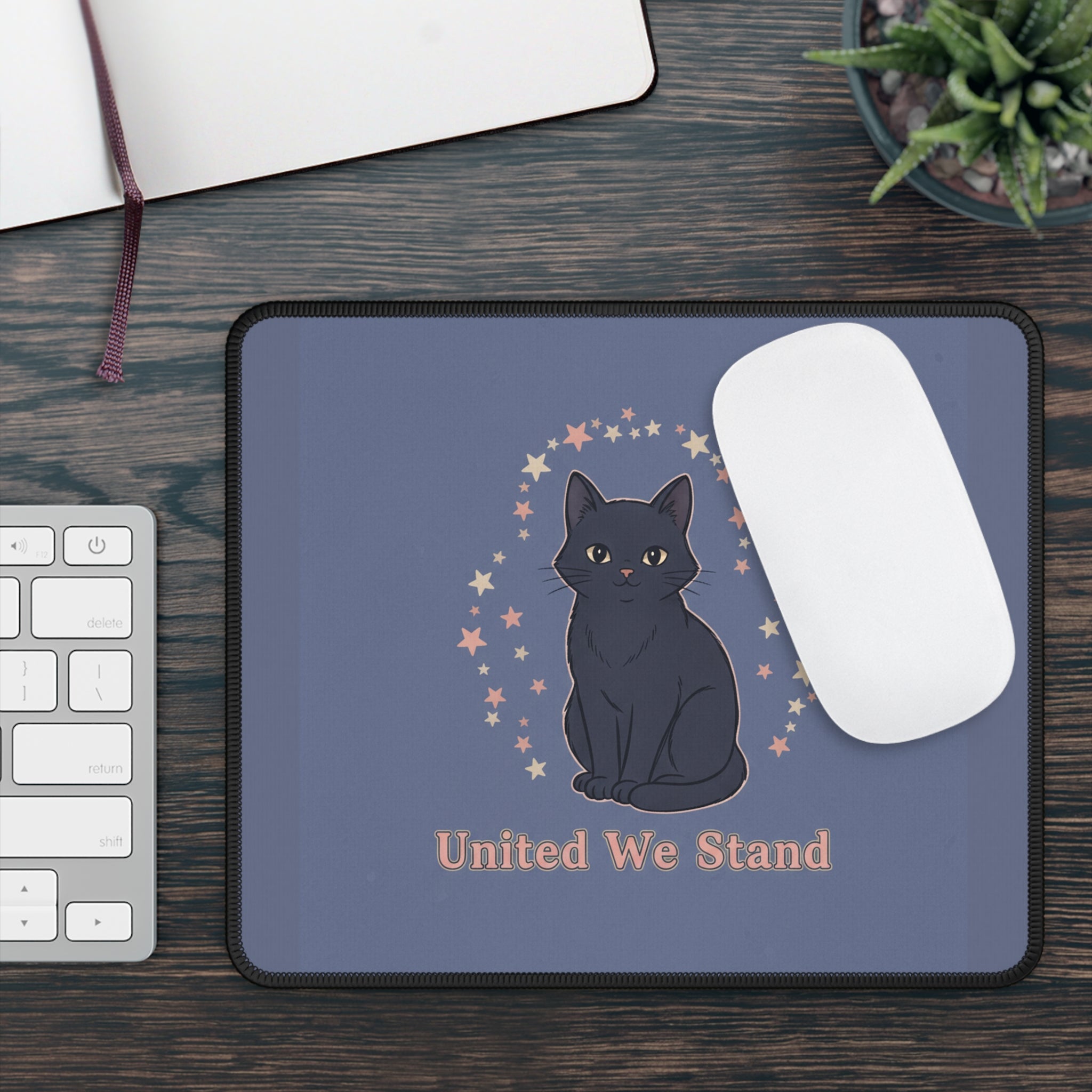 Black Cat Mouse Pad – United We Stand
