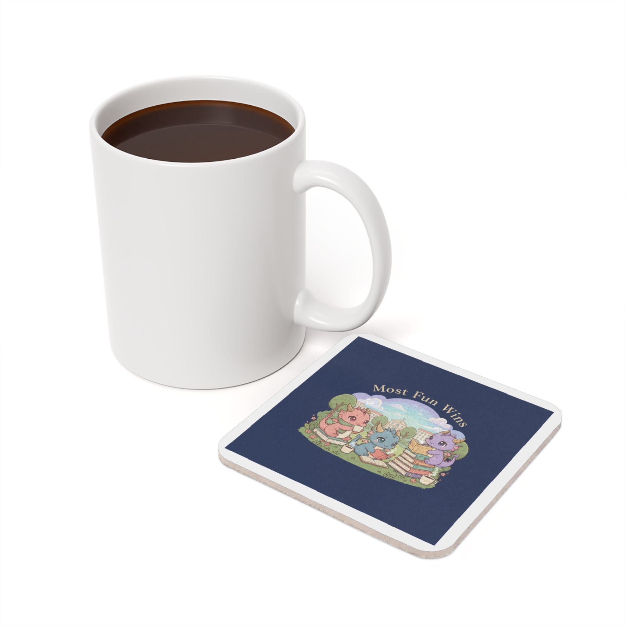 Baby Dragons Cork Coaster – Most Fun Wins