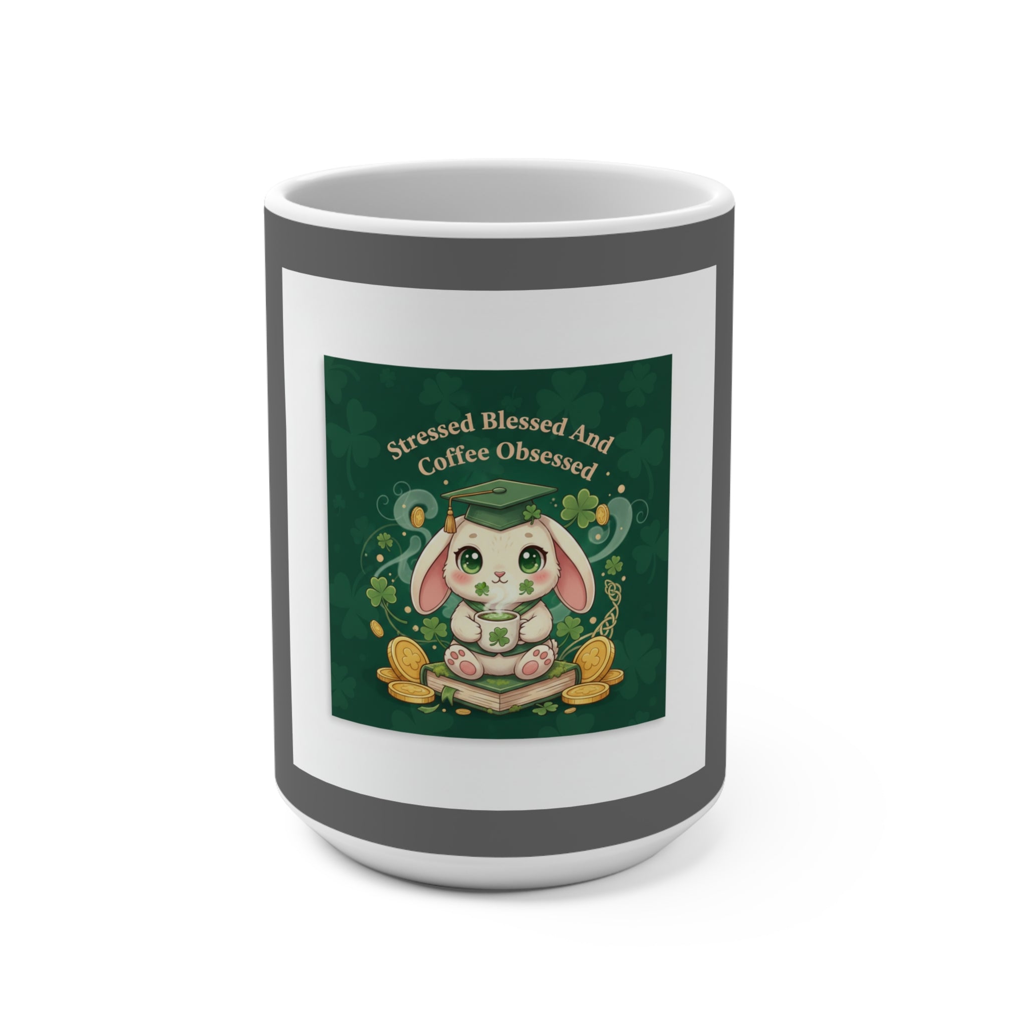 Rabbit Mug 15oz – Stressed Blessed and Coffee Obsessed