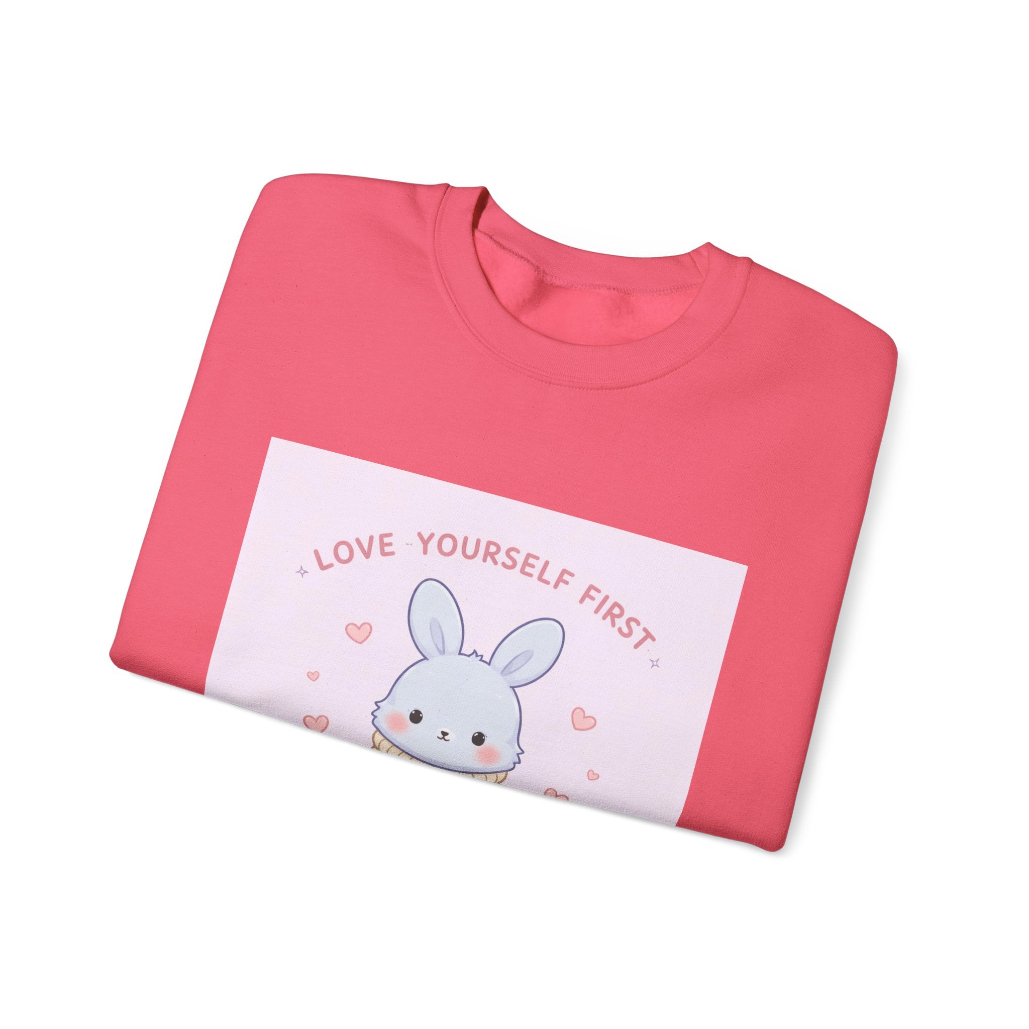 "LOVE YOURSELF FIRST" Black Cat Crewneck | College Girl Gift | Fashion | KayKay Classics