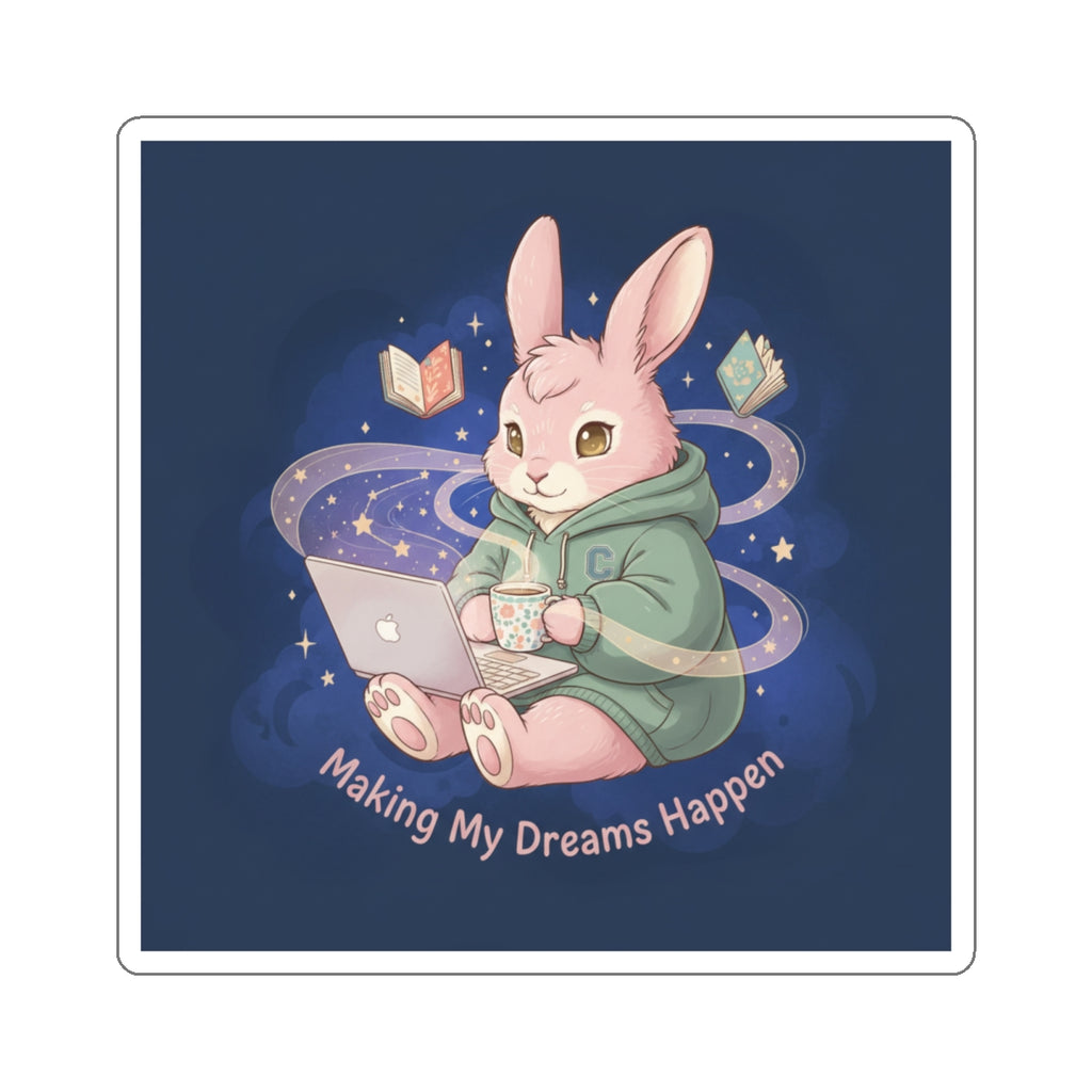 Rabbit Die-Cut Sticker – Making My Dreams Happen
